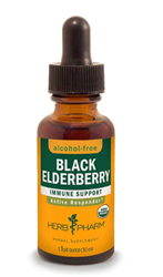 Black Elderberry Alcohol Free 1oz,  4oz by Herb Pharm--NEW